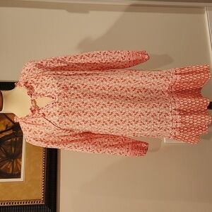 Pink and white floral summer dress